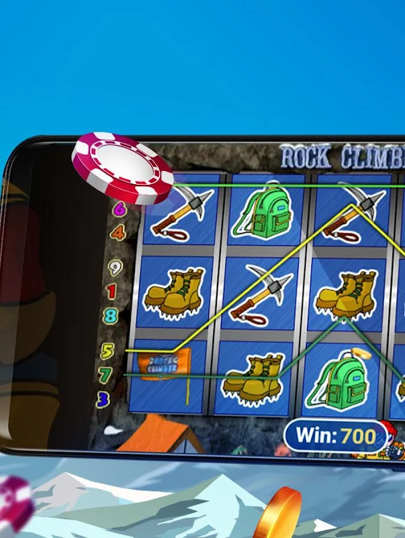 Rock Climber Free Casino Slot Machine Captura de pantalla 0