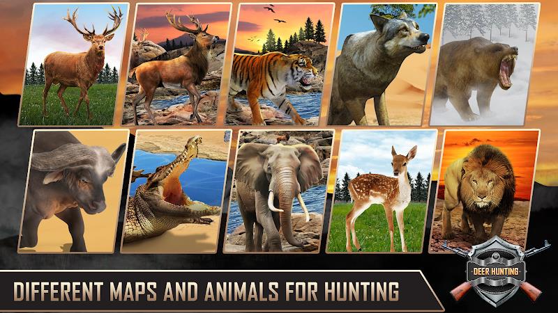 Deer Hunting Simulator Games Schermafbeelding 1