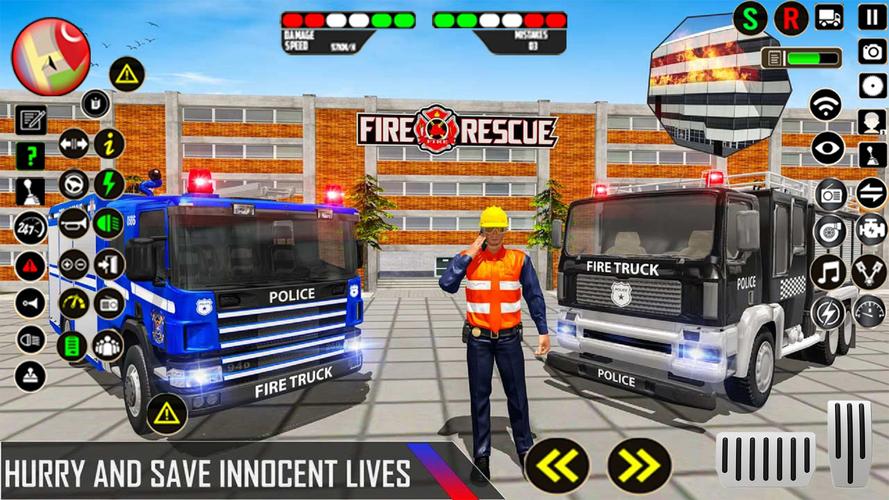 Police Ambulance Fire Truck Screenshot 2