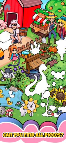 Sticker book & coloring puzzle Скриншот 1