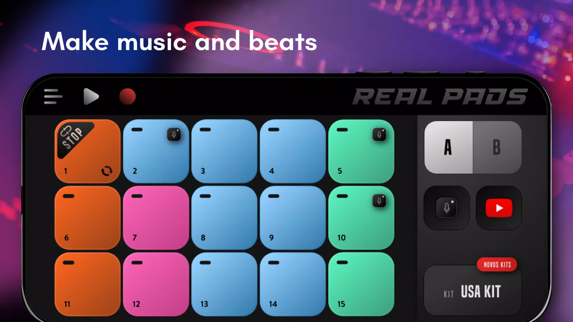 Real Drum Pad: electro beats Captura de tela 0