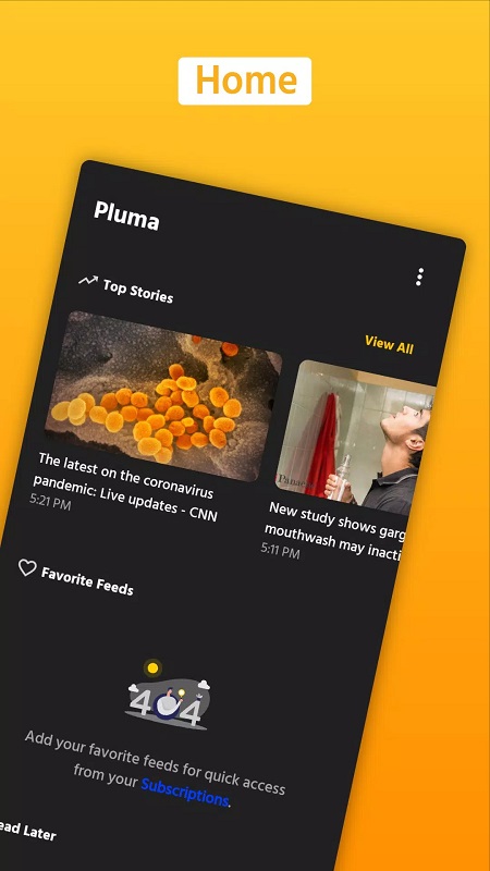 Pluma RSS Reader ဖန်သားပြင်ဓာတ်ပုံ 0