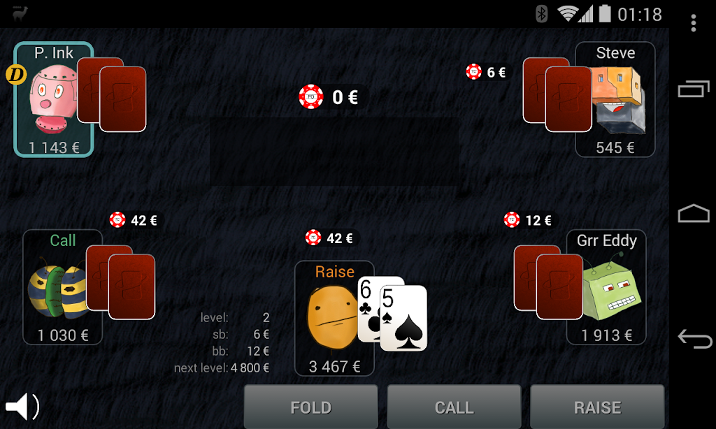 Bots Don't Bluff Offline Poker スクリーンショット 1