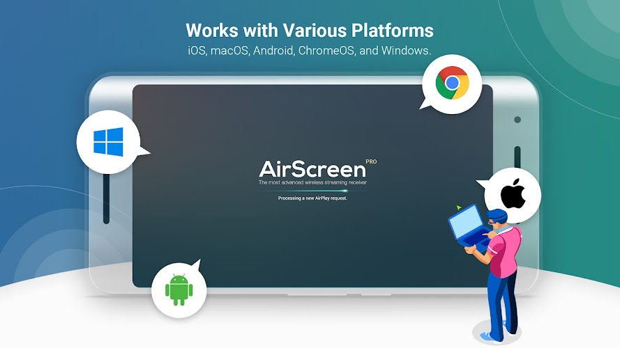 AirScreen - AirPlay & Cast ဖန်သားပြင်ဓာတ်ပုံ 2